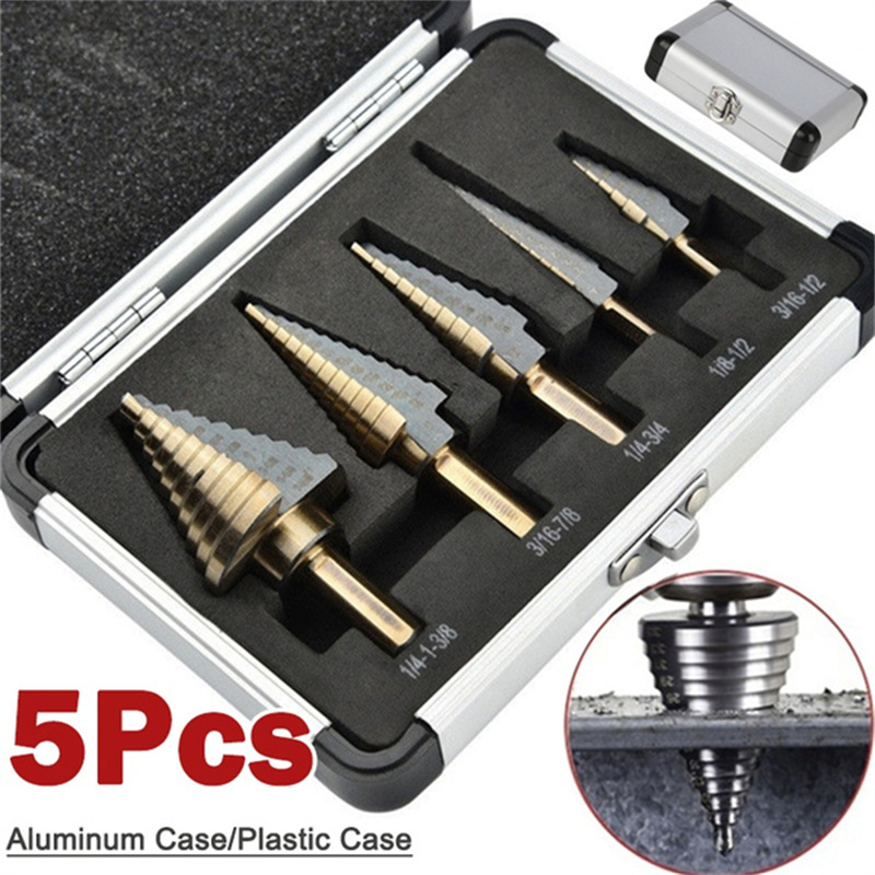 Step Drill Bit Set Titanium Hss Cobalt - 5pcs Step Drill Bit Set Hss