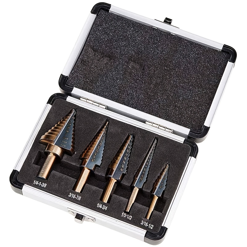 Step Drill Bit Set Titanium Hss Cobalt - 5pcs Hss Cobalt Step Drill Bit