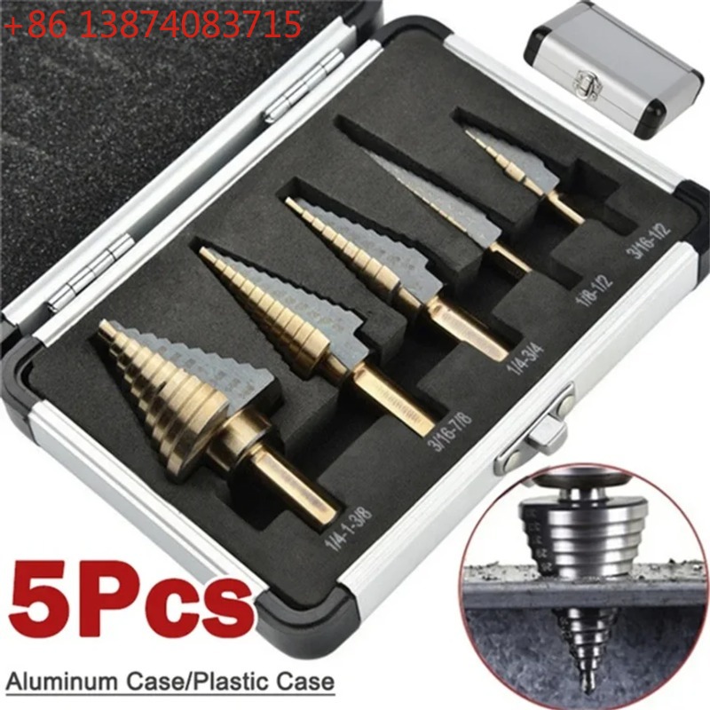 Step Drill Bit Set Titanium Hss Cobalt - 5pcs Step Drill Bit Set Hss