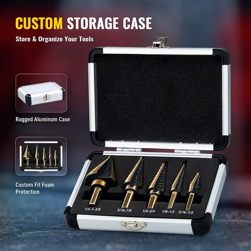 Step Drill Bit Set Titanium Hss Cobalt - 5pcs Step Drill Bit Set Hss