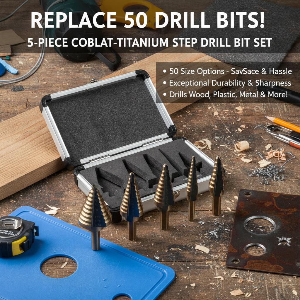 Step Drill Bit Set 50 Sizes In - Step Drill Bit Set Titanium Hss Cobalt ulasan dan harga