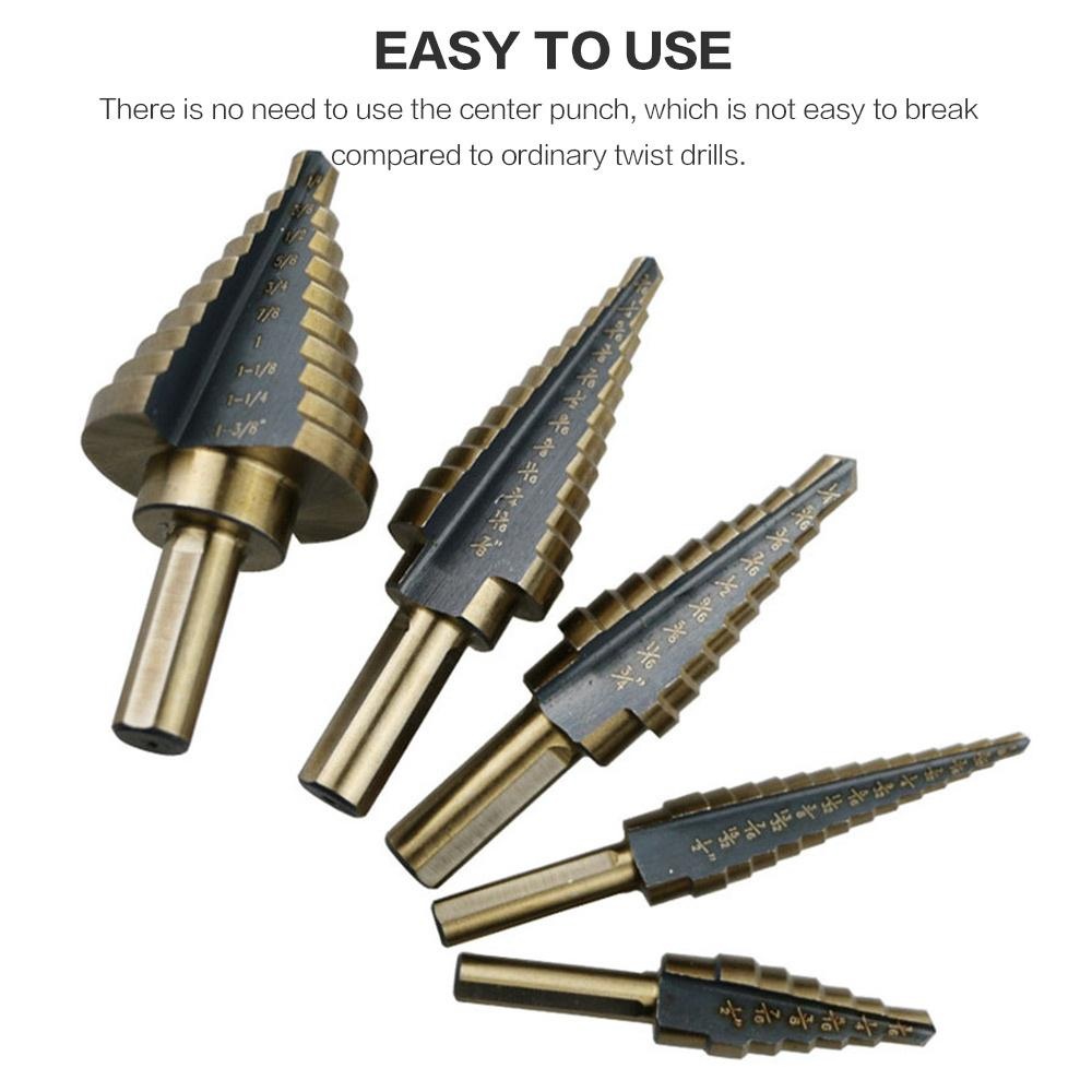 Step Drill Bit Set 50 Sizes In - Step Drill Bit Set Titanium Hss Cobalt ulasan dan harga