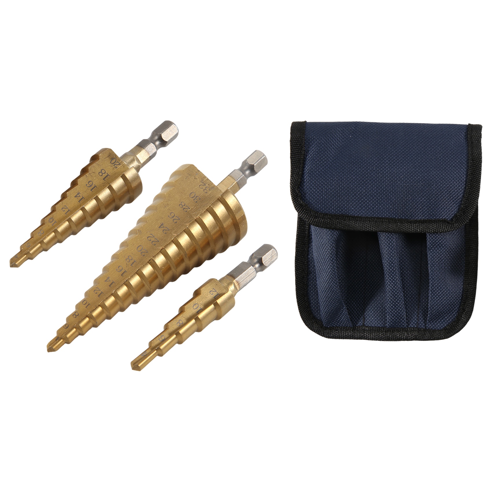 A23T 3Pc HSS Step Cone Taper D - Step Drill Bit Set Titanium Hss Cobalt ulasan dan harga