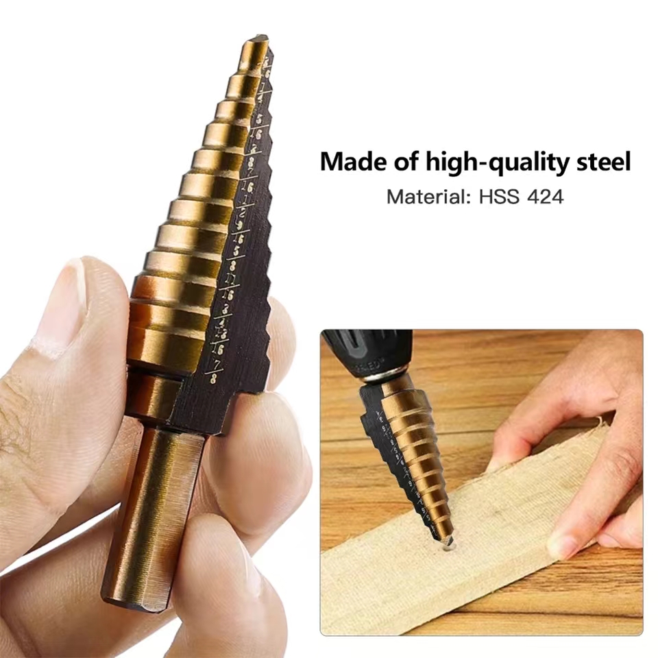 Step Drill Bit Set 5pcs Hss 42 - Step Drill Bit Set Titanium Hss Cobalt ulasan dan harga