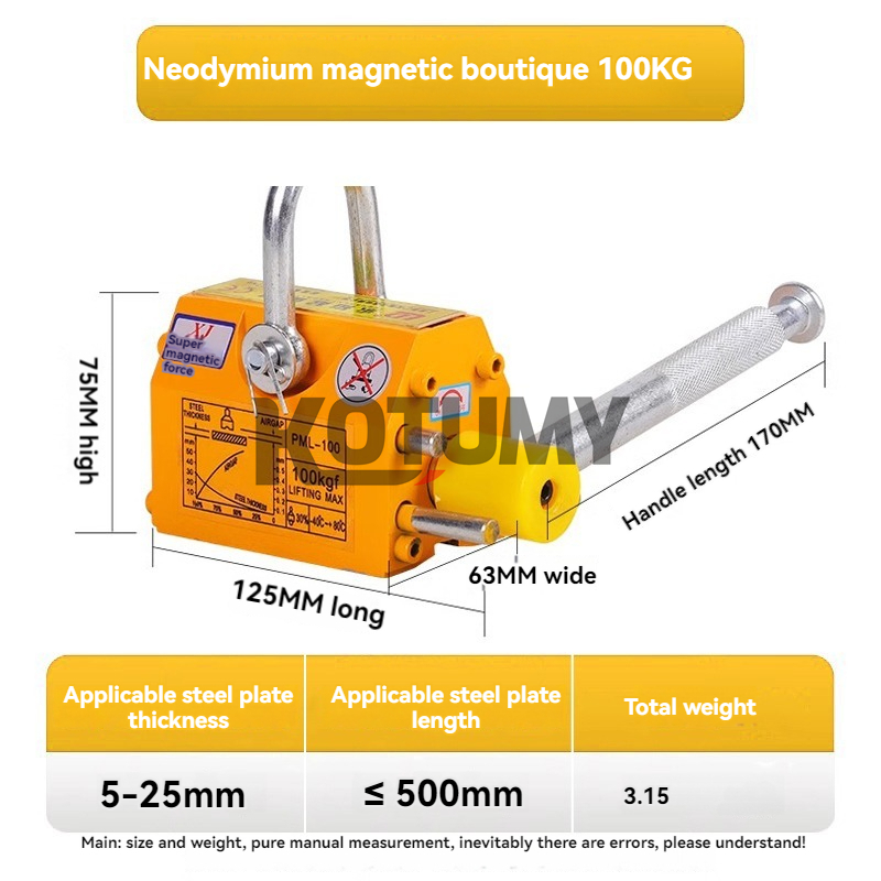 600KG High Quality Hoisting Ma - Magnetic Lifter Permanent Crane Hoist 600Kg ulasan dan harga