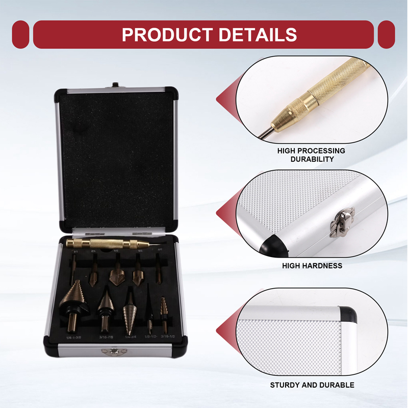 A23T Step Drill Bit Set & Coun - Step Drill Bit Set Titanium Hss Cobalt ulasan dan harga