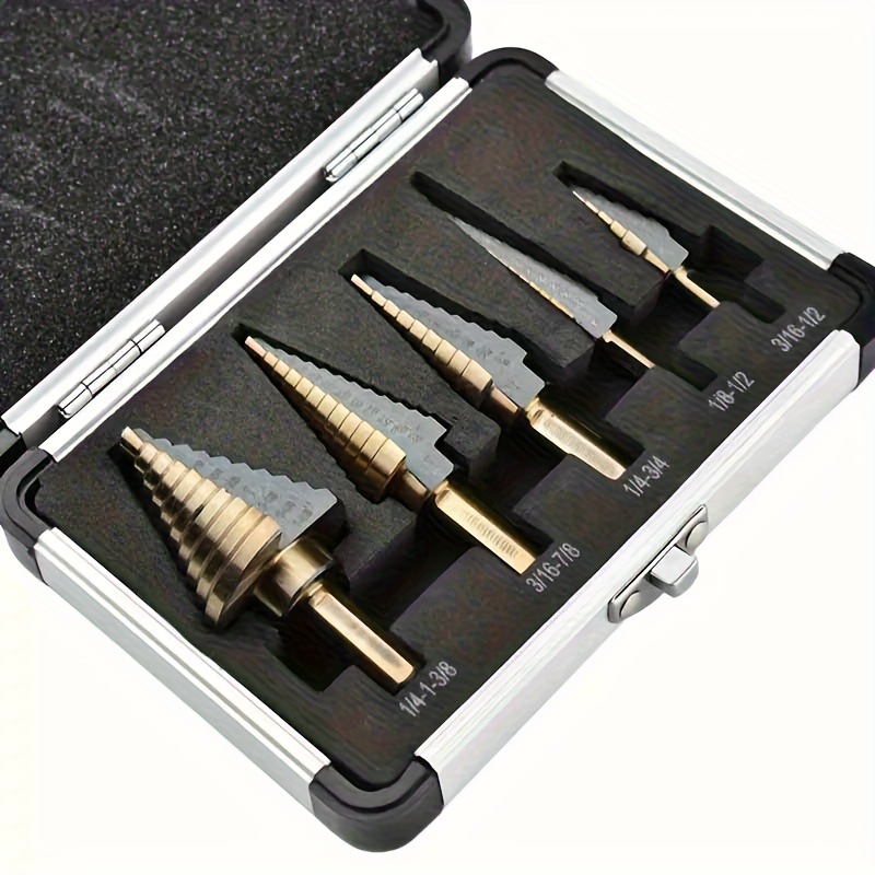 5pcs Hss Cobalt Step Drill Bit - Step Drill Bit Set Titanium Hss Cobalt ulasan dan harga