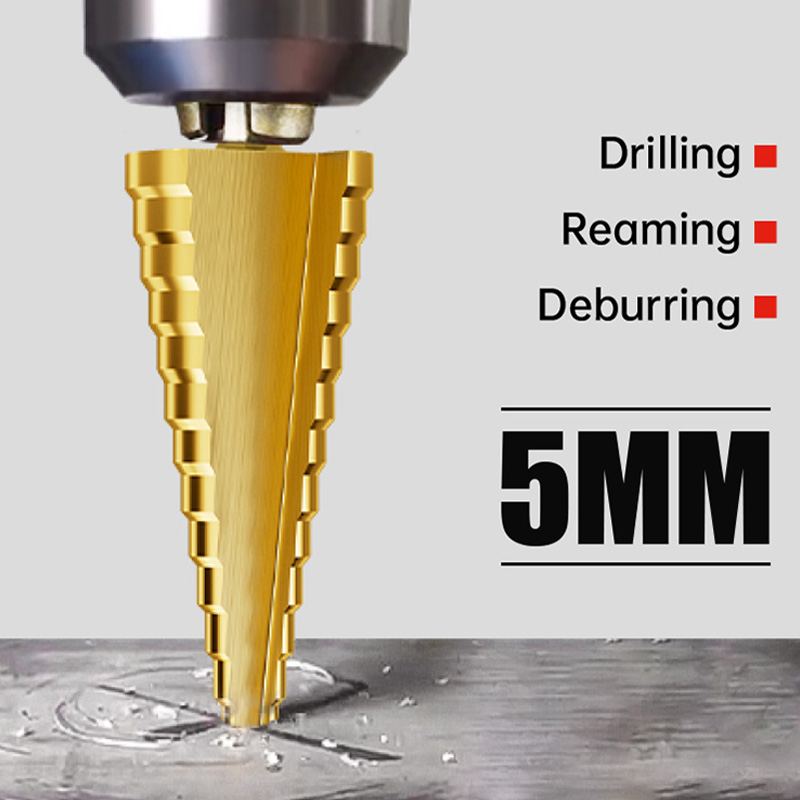 HUHAO 3PCS M35 Contains Cobalt - Step Drill Bit Set Titanium Hss Cobalt ulasan dan harga